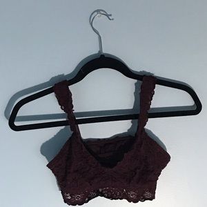 Maroon Lace Bandeau